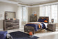 Derekson Twin Panel Bed with Mirrored Dresser, Chest and Nightstand Rent Wise Rent To Own Jacksonville, Florida