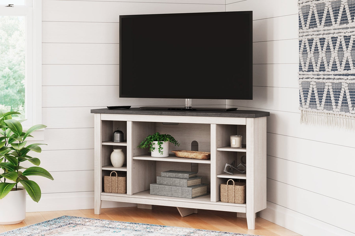 Dorrinson Corner TV Stand/Fireplace OPT Rent Wise Rent To Own Jacksonville, Florida