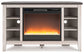 Dorrinson Corner TV Stand with Electric Fireplace Rent Wise Rent To Own Jacksonville, Florida