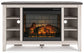 Dorrinson Corner TV Stand with Electric Fireplace Rent Wise Rent To Own Jacksonville, Florida