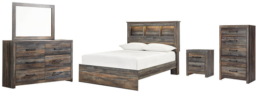 Drystan Full Bookcase Bed with Mirrored Dresser, Chest and Nightstand Rent Wise Rent To Own Jacksonville, Florida