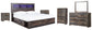 Drystan King Bookcase Bed with 2 Storage Drawers with Mirrored Dresser, Chest and 2 Nightstands Rent Wise Rent To Own Jacksonville, Florida