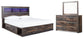 Drystan King Bookcase Bed with 4 Storage Drawers with Mirrored Dresser Rent Wise Rent To Own Jacksonville, Florida
