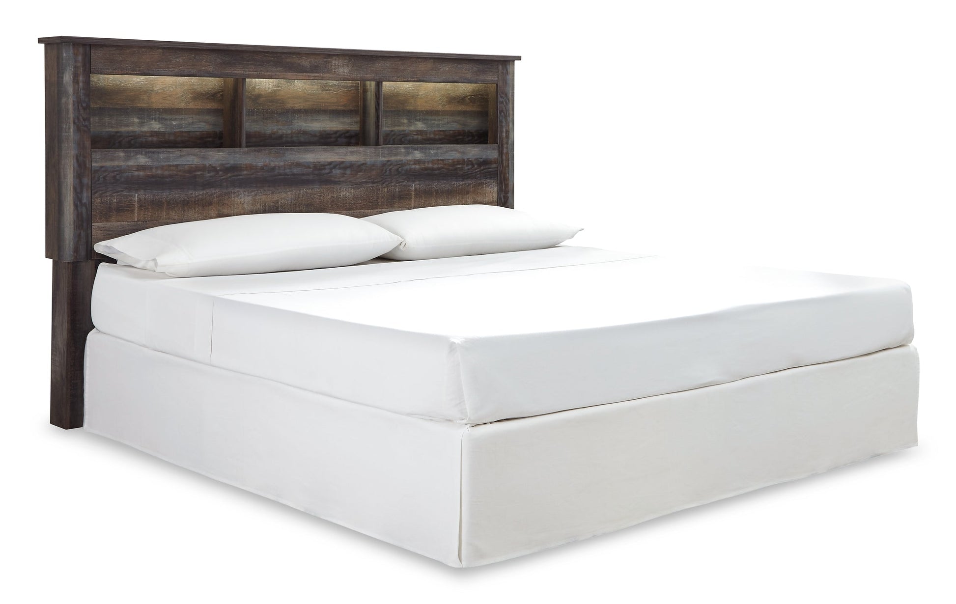 Drystan King/California King Bookcase Headboard with Mirrored Dresser and 2 Nightstands Rent Wise Rent To Own Jacksonville, Florida