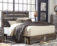 Drystan King Panel Bed with 2 Storage Drawers with Mirrored Dresser and Chest Rent Wise Rent To Own Jacksonville, Florida