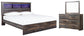 Drystan King Panel Bookcase Bed with Mirrored Dresser Rent Wise Rent To Own Jacksonville, Florida