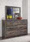 Drystan King Panel Headboard with Mirrored Dresser, Chest and 2 Nightstands Rent Wise Rent To Own Jacksonville, Florida