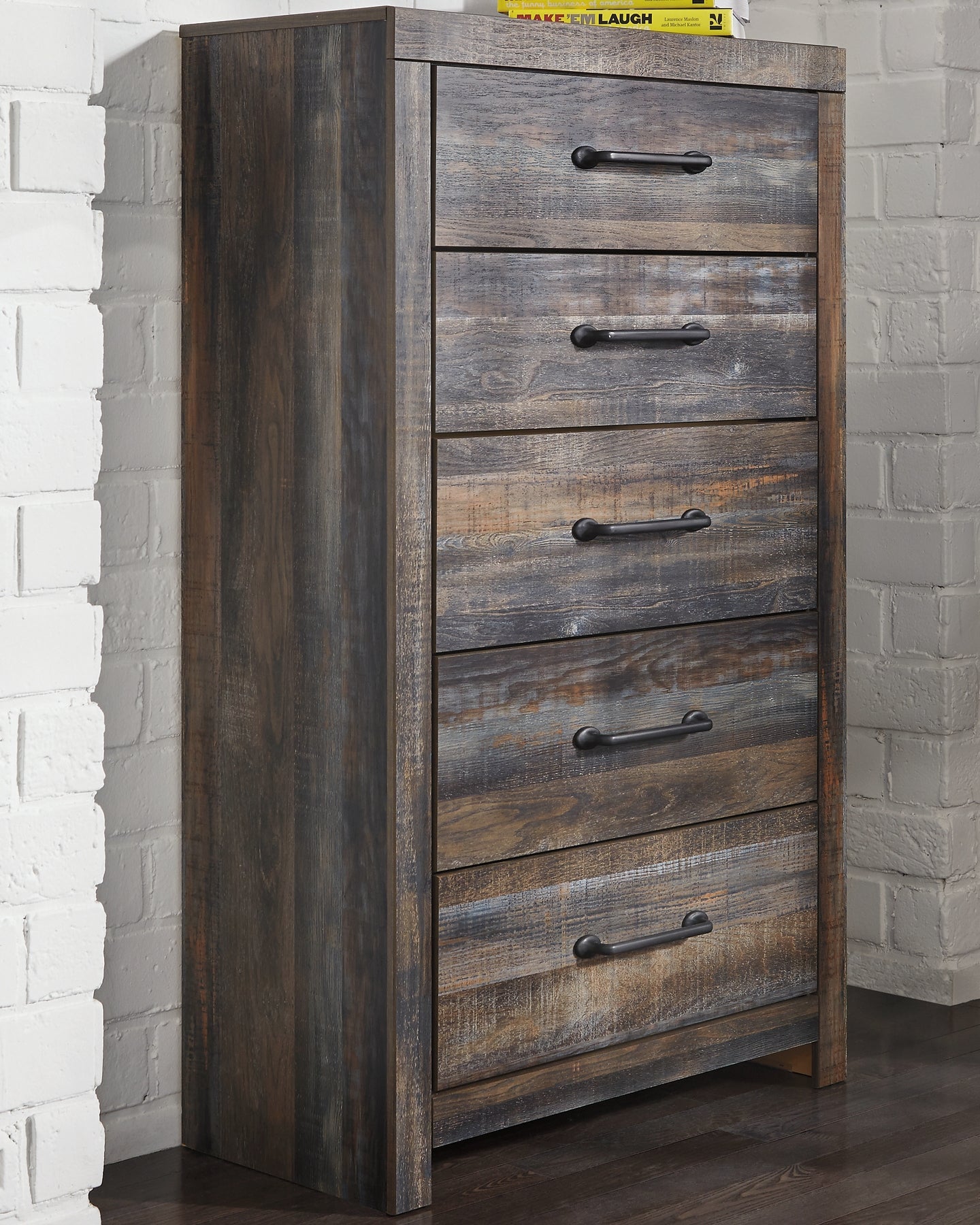 Drystan King Panel Headboard with Mirrored Dresser, Chest and 2 Nightstands Rent Wise Rent To Own Jacksonville, Florida