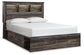 Drystan Queen Bookcase Bed with 2 Storage Drawers with Mirrored Dresser Rent Wise Rent To Own Jacksonville, Florida