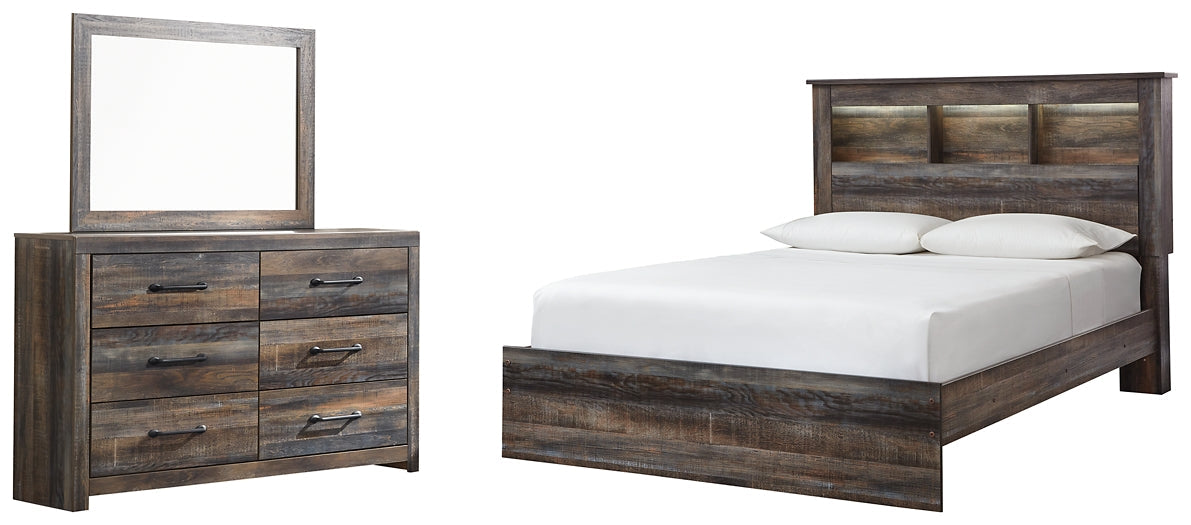 Drystan Queen Bookcase Bed with Mirrored Dresser Rent Wise Rent To Own Jacksonville, Florida