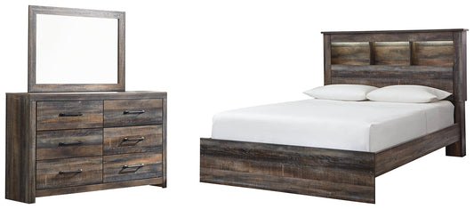 Drystan Queen Bookcase Bed with Mirrored Dresser Rent Wise Rent To Own Jacksonville, Florida