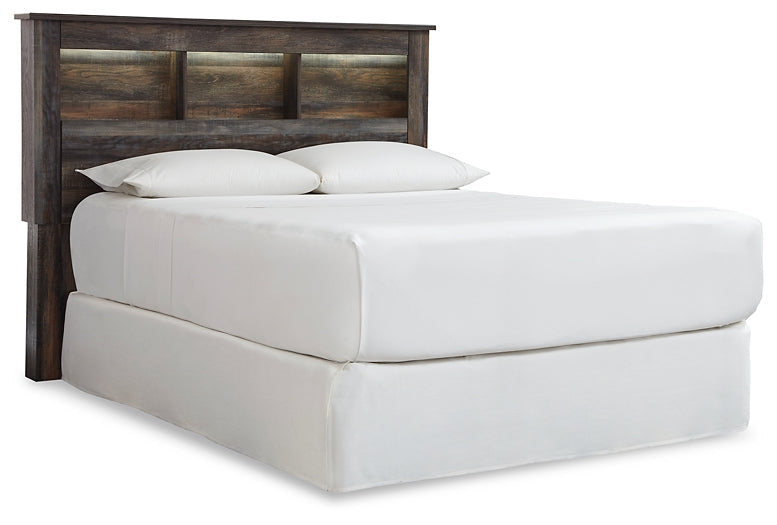 Drystan Queen/Full Bookcase Headboard with Mirrored Dresser, Chest and Nightstand Rent Wise Rent To Own Jacksonville, Florida