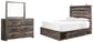 Drystan Queen Panel Bed with 4 Storage Drawers with Mirrored Dresser Rent Wise Rent To Own Jacksonville, Florida