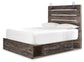 Drystan Queen Panel Bed with 4 Storage Drawers with Mirrored Dresser and 2 Nightstands Rent Wise Rent To Own Jacksonville, Florida
