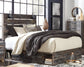 Drystan Queen Panel Bed with 4 Storage Drawers with Mirrored Dresser and Chest Rent Wise Rent To Own Jacksonville, Florida