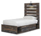 Drystan Twin Panel Bed with 4 Storage Drawers with Mirrored Dresser and 2 Nightstands Rent Wise Rent To Own Jacksonville, Florida