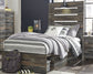 Drystan Twin Panel Bed with 4 Storage Drawers with Mirrored Dresser and 2 Nightstands Rent Wise Rent To Own Jacksonville, Florida