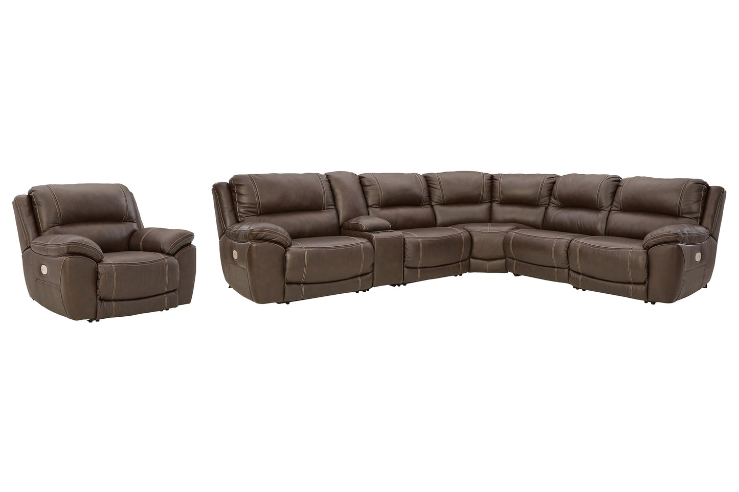 Dunleith 6-Piece Sectional with Recliner Rent Wise Rent To Own Jacksonville, Florida