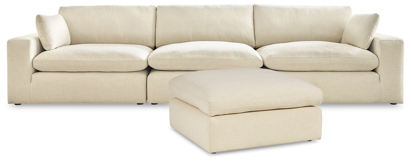 Elyza 3-Piece Sectional with Ottoman Rent Wise Rent To Own Jacksonville, Florida