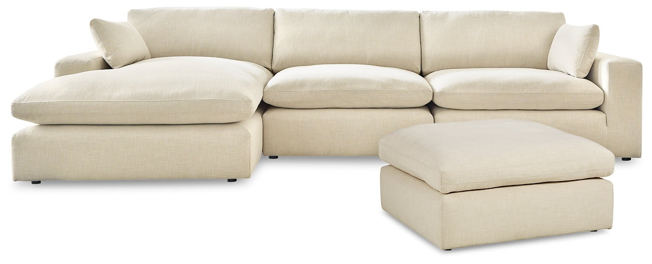 Elyza 3-Piece Sectional with Ottoman Rent Wise Rent To Own Jacksonville, Florida
