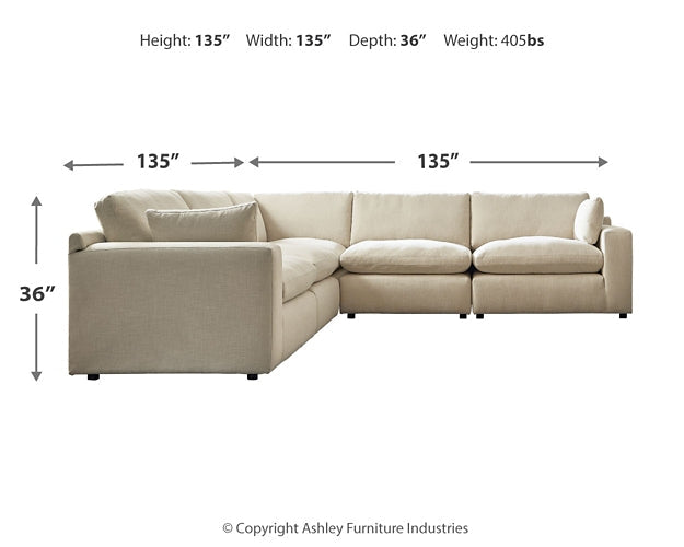 Elyza 5-Piece Sectional Rent Wise Rent To Own Jacksonville, Florida