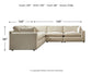Elyza 5-Piece Sectional Rent Wise Rent To Own Jacksonville, Florida