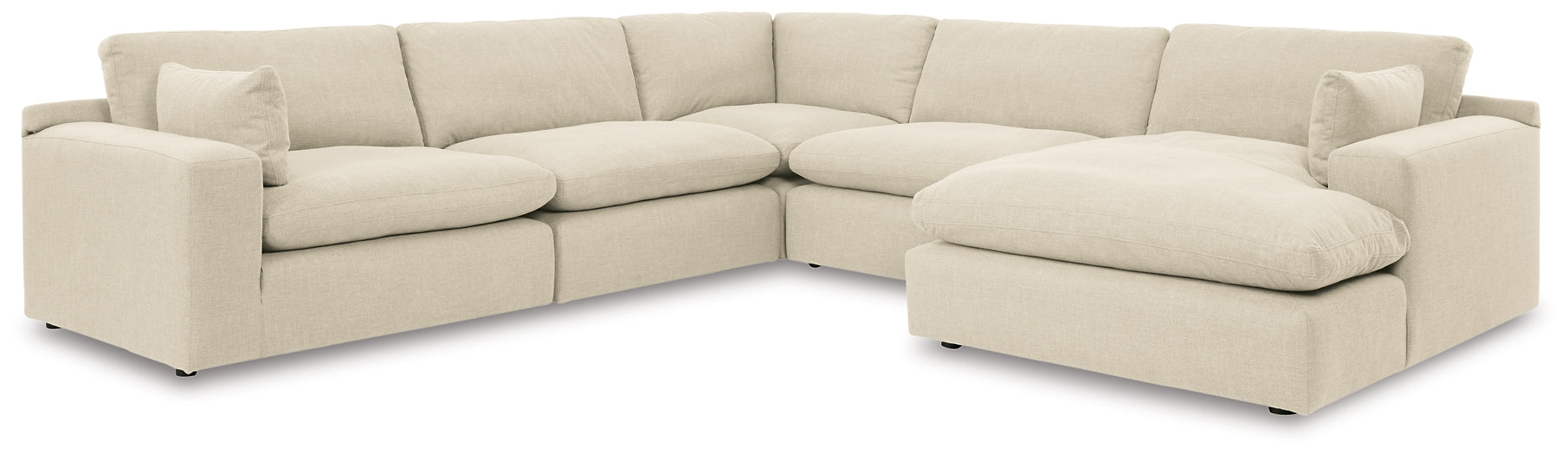 Elyza 5-Piece Sectional with Ottoman Rent Wise Rent To Own Jacksonville, Florida