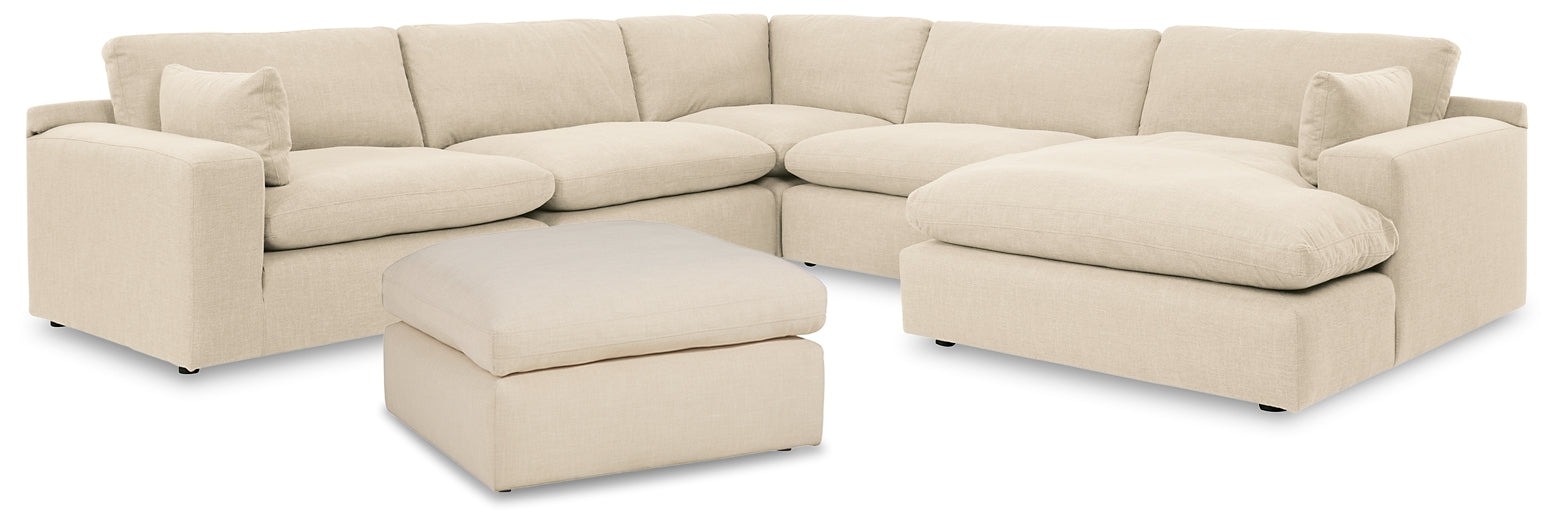 Elyza 5-Piece Sectional with Ottoman Rent Wise Rent To Own Jacksonville, Florida