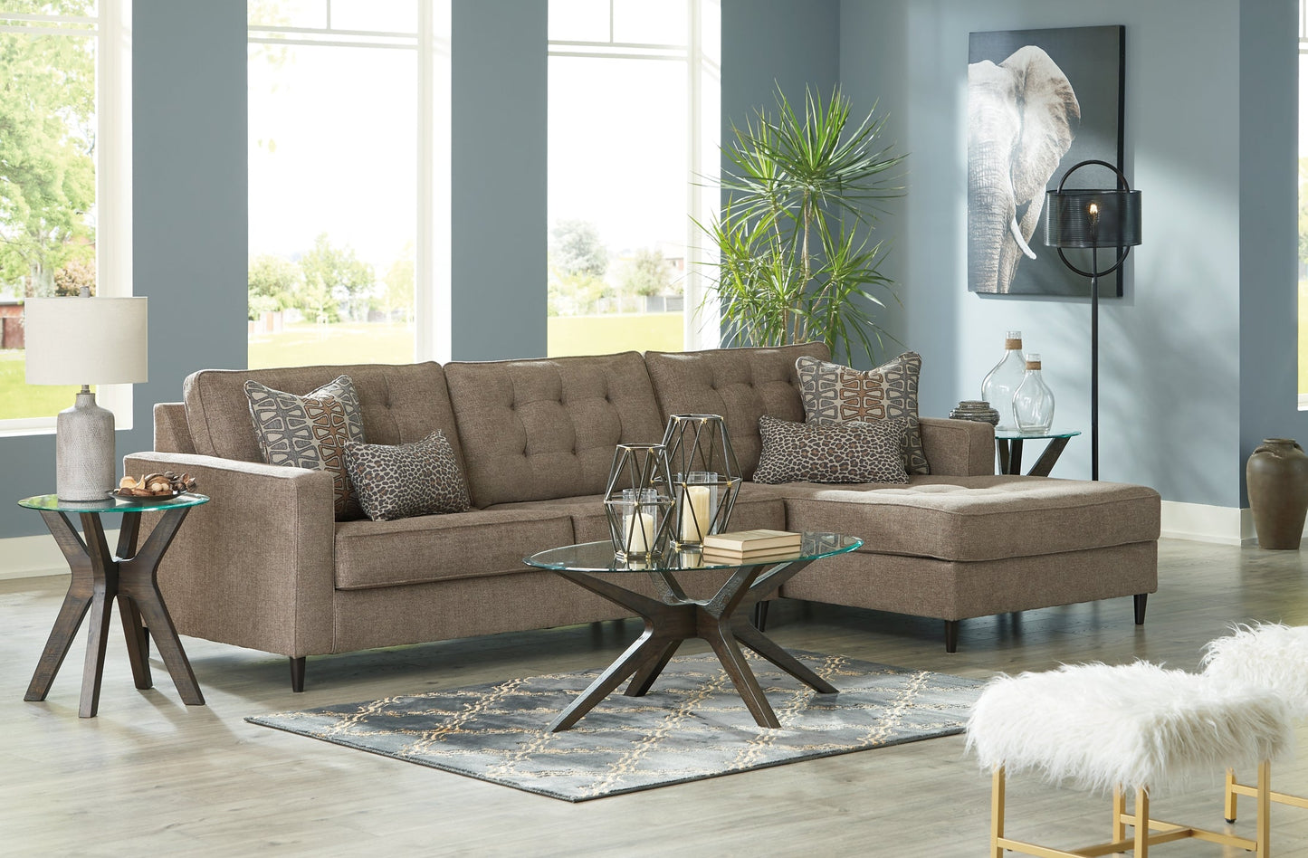 Flintshire 2-Piece Sectional with Chaise Rent Wise Rent To Own Jacksonville, Florida