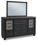 Foyland California King Panel Storage Bed with Mirrored Dresser, Chest and 2 Nightstands Rent Wise Rent To Own Jacksonville, Florida