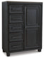 Foyland California King Panel Storage Bed with Mirrored Dresser, Chest and 2 Nightstands Rent Wise Rent To Own Jacksonville, Florida
