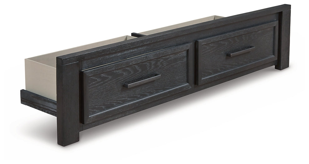 Foyland California King Panel Storage Bed with Mirrored Dresser, Chest and 2 Nightstands Rent Wise Rent To Own Jacksonville, Florida