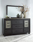 Foyland California King Panel Storage Bed with Mirrored Dresser, Chest and 2 Nightstands Rent Wise Rent To Own Jacksonville, Florida
