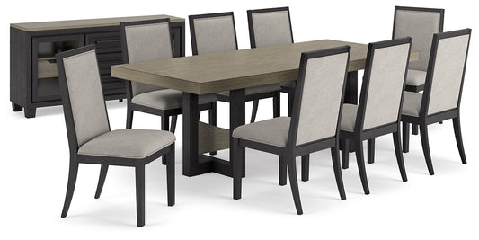 Foyland Dining Table and 8 Chairs with Storage Rent Wise Rent To Own Jacksonville, Florida