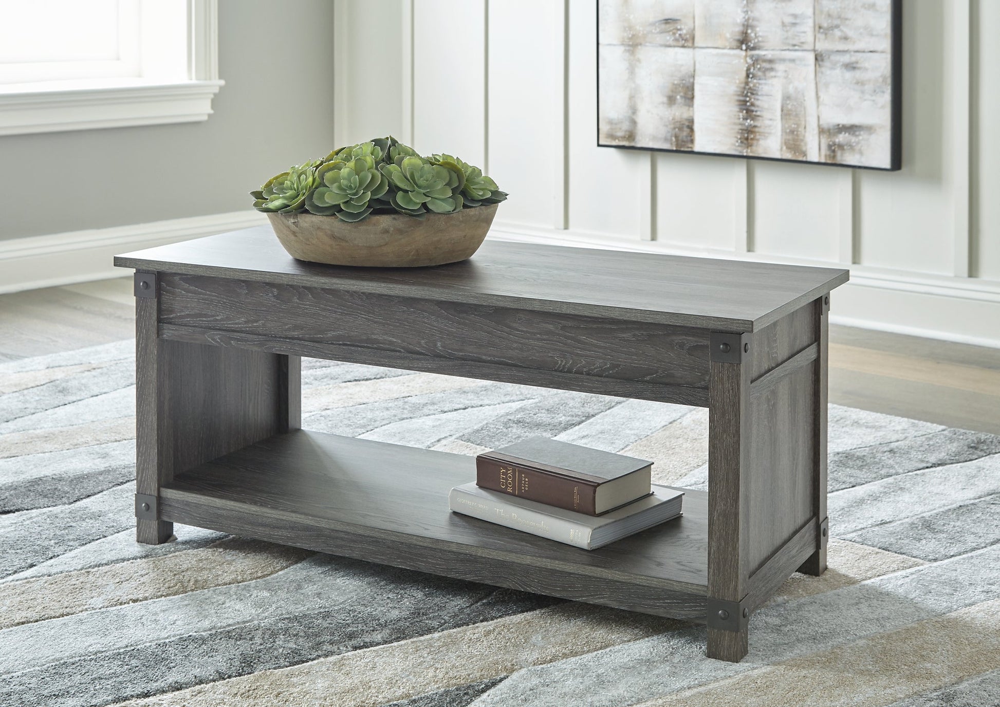 Freedan Coffee Table with 1 End Table Rent Wise Rent To Own Jacksonville, Florida