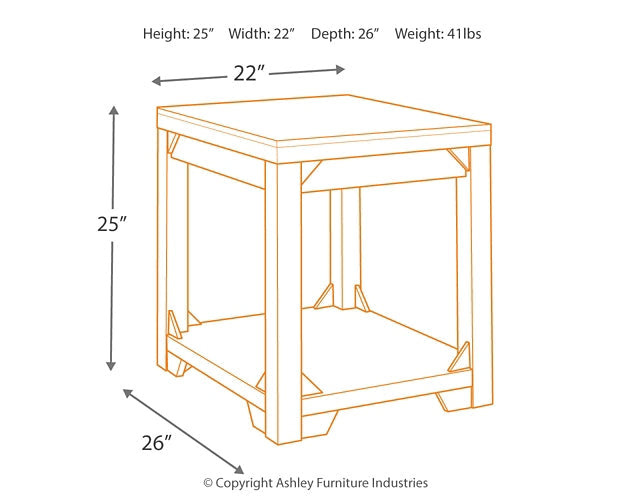 Fregine Rectangular End Table Rent Wise Rent To Own Jacksonville, Florida