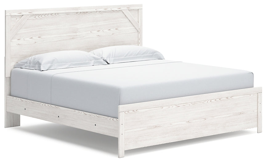 Gerridan King Panel Bed with Mirrored Dresser and 2 Nightstands Rent Wise Rent To Own Jacksonville, Florida