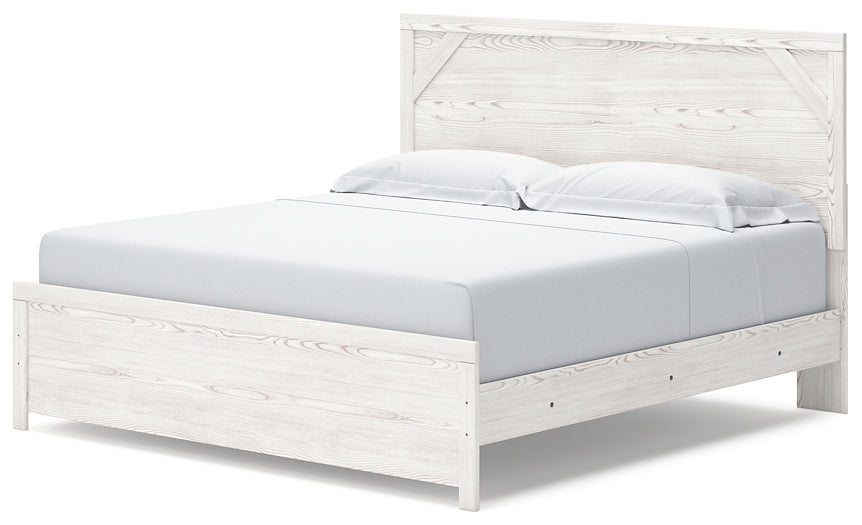 Gerridan King Panel Bed with Mirrored Dresser and 2 Nightstands Rent Wise Rent To Own Jacksonville, Florida