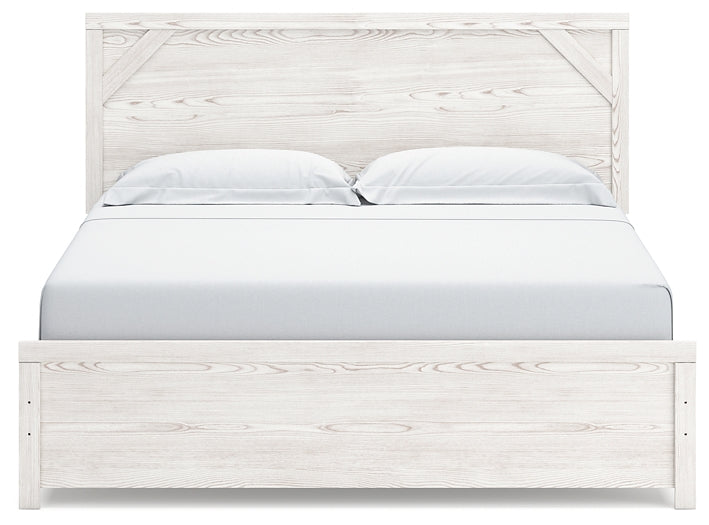 Gerridan King Panel Bed with Mirrored Dresser and 2 Nightstands Rent Wise Rent To Own Jacksonville, Florida