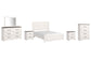 Gerridan Queen Panel Bed with Mirrored Dresser, Chest and 2 Nightstands Rent Wise Rent To Own Jacksonville, Florida