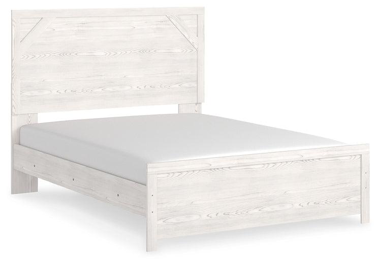 Gerridan Queen Panel Bed with Mirrored Dresser and 2 Nightstands Rent Wise Rent To Own Jacksonville, Florida
