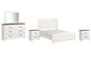 Gerridan Queen Panel Bed with Mirrored Dresser and 2 Nightstands Rent Wise Rent To Own Jacksonville, Florida