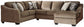 Graftin 3-Piece Sectional with Ottoman Rent Wise Rent To Own Jacksonville, Florida