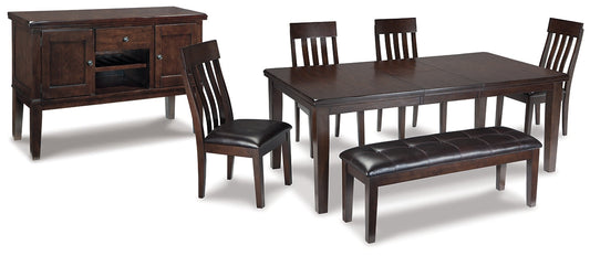 Haddigan Dining Table and 4 Chairs and Bench with Storage Rent Wise Rent To Own Jacksonville, Florida