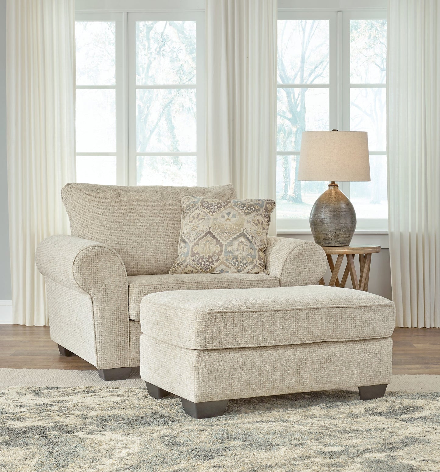 Haisley Sofa, Loveseat, Chair and Ottoman Rent Wise Rent To Own Jacksonville, Florida