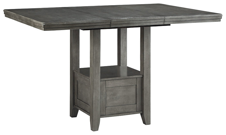 Hallanden Counter Height Dining Table and 6 Barstools Rent Wise Rent To Own Jacksonville, Florida