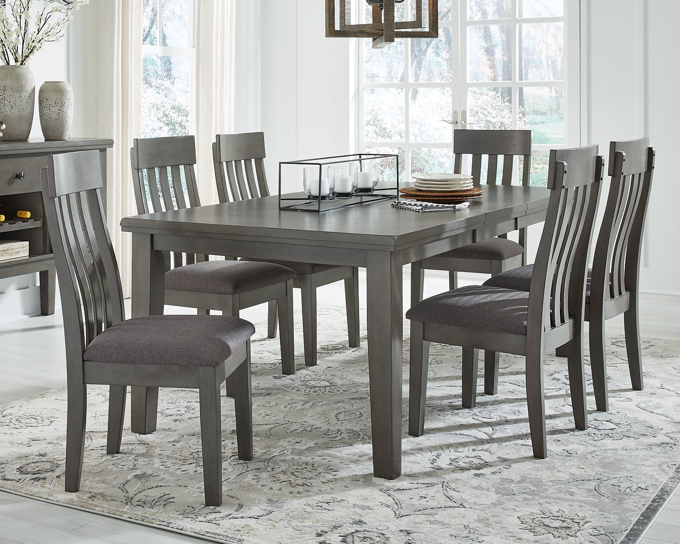 Hallanden Dining Table and 6 Chairs Rent Wise Rent To Own Jacksonville, Florida
