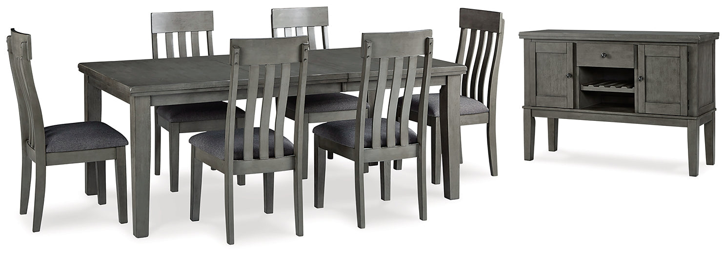 Hallanden Dining Table and 6 Chairs with Storage Rent Wise Rent To Own Jacksonville, Florida