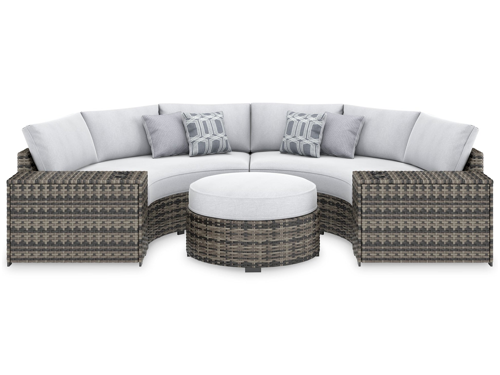 Harbor Court 4-Piece Outdoor Sectional with Ottoman Rent Wise Rent To Own Jacksonville, Florida