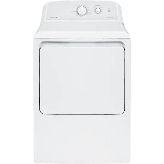 Hotpoint - 6.2 Cu. Ft. 4-Cycle Electric Dryer - White with gray backsplash Rent Wise Rent To Own Jacksonville, Florida